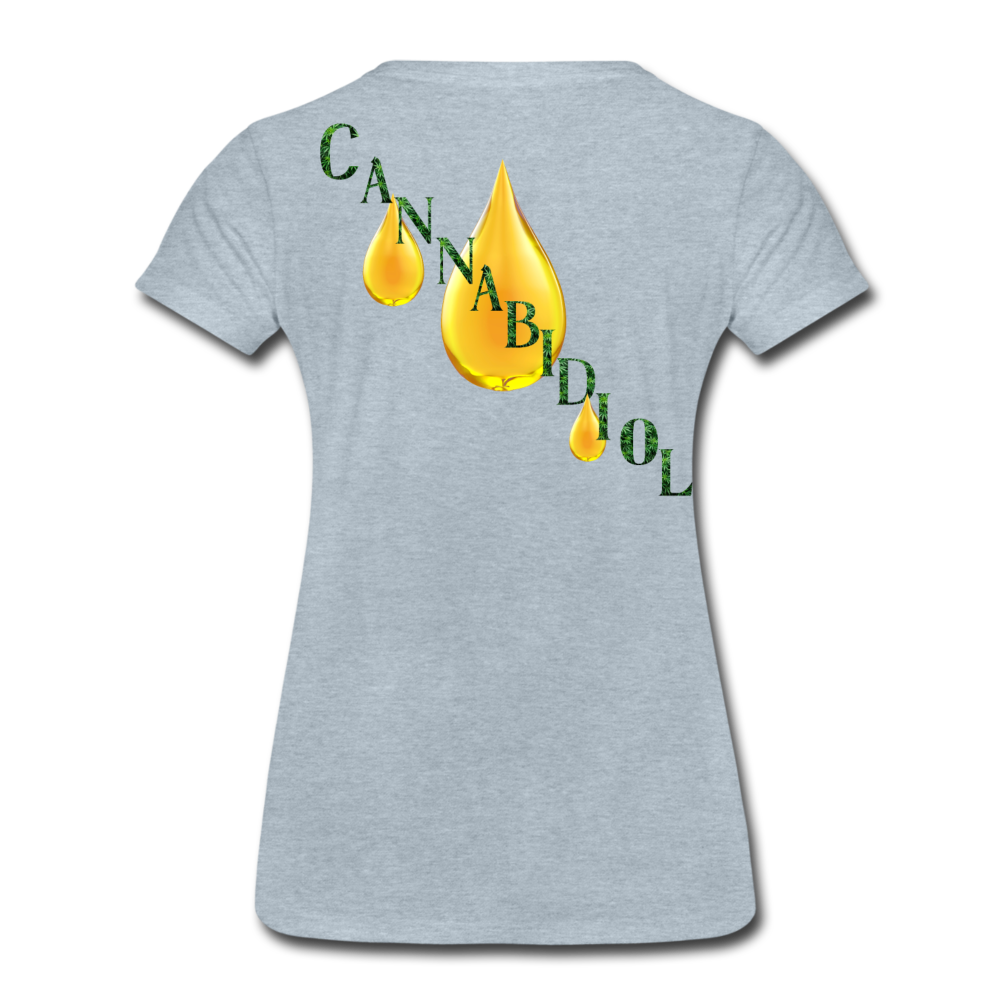 CBD For Fuel Ladies Premium T-Shirt - heather ice blue