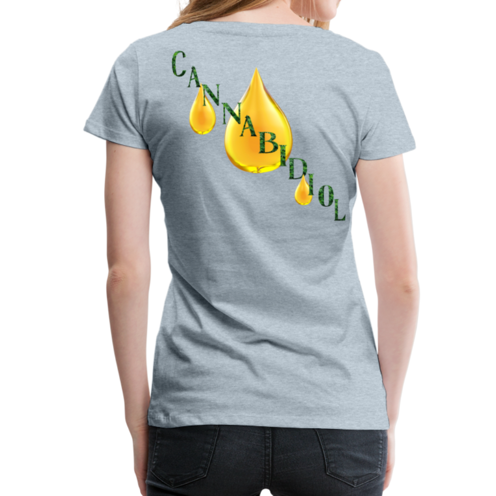 CBD For Fuel Ladies Premium T-Shirt - heather ice blue