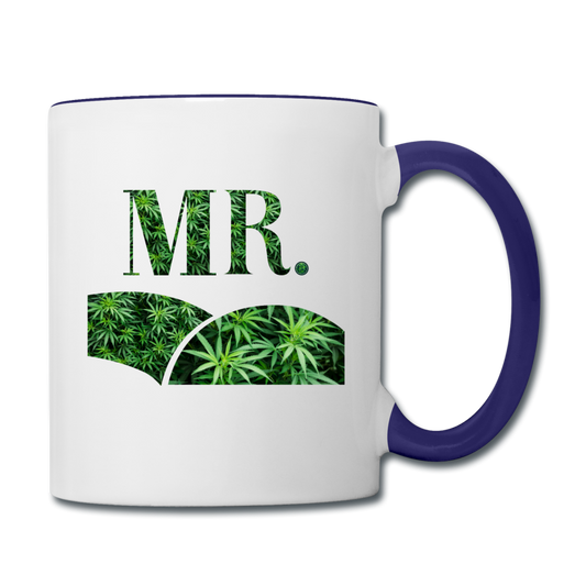 Contrast Coffee Mug - white/cobalt blue