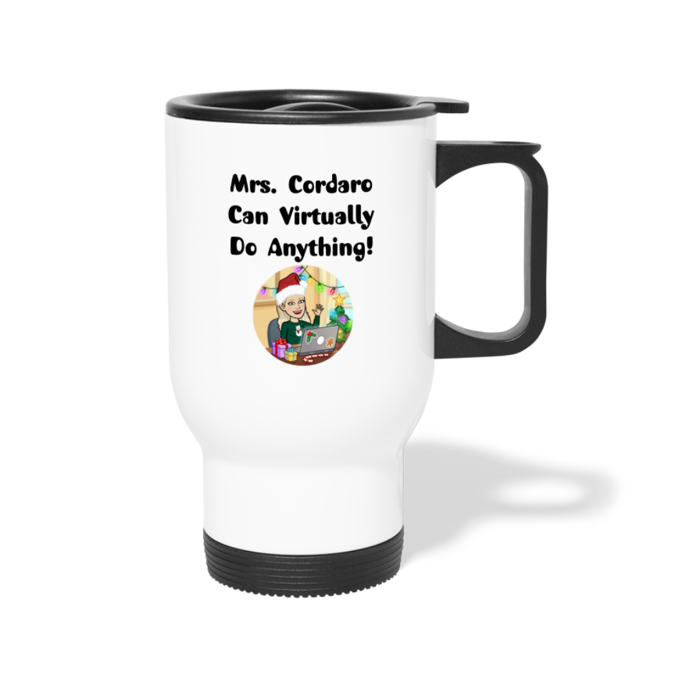 Travel Mug with Handle - white