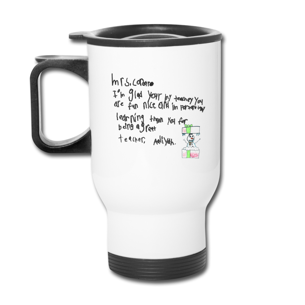 Travel Mug with Handle - white