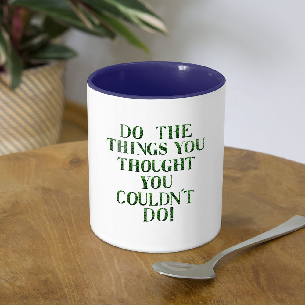 Contrast Coffee Mug - white/cobalt blue
