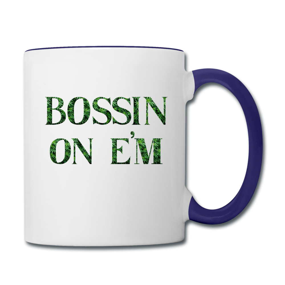 Contrast Coffee Mug - white/cobalt blue