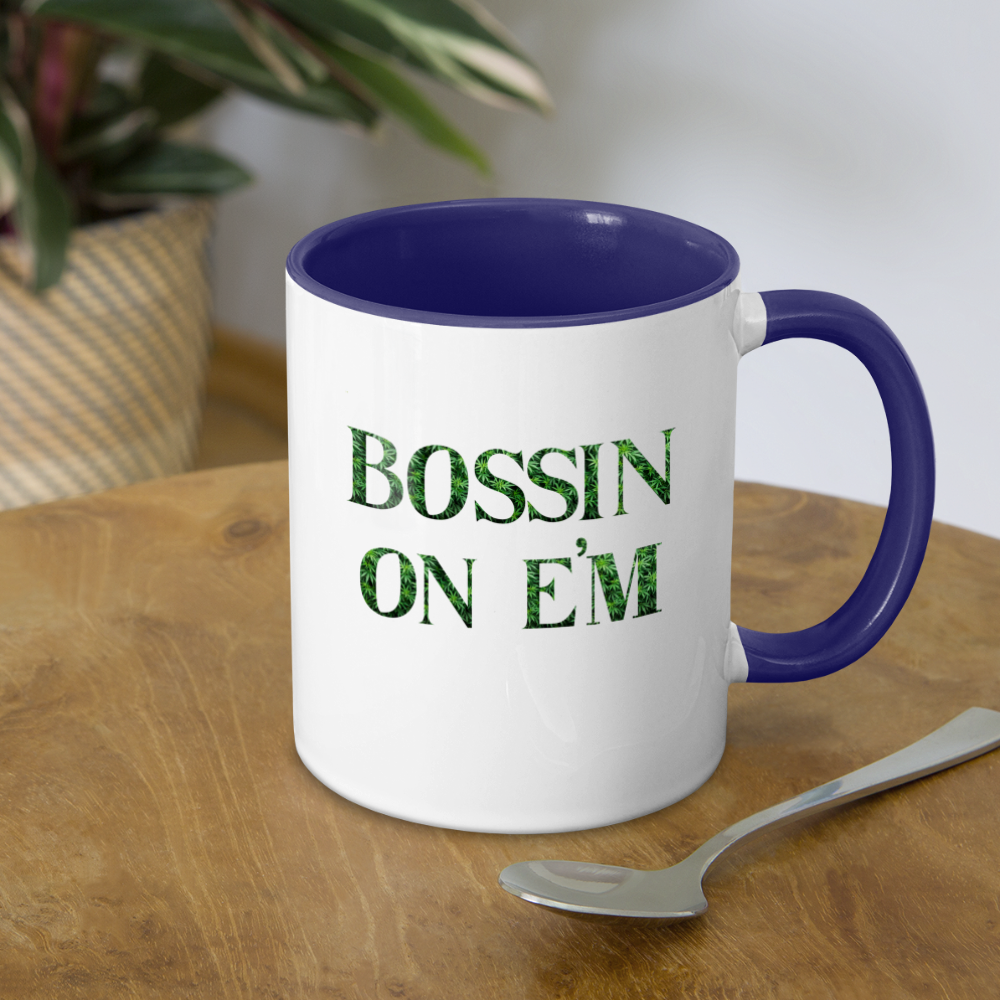 Contrast Coffee Mug - white/cobalt blue