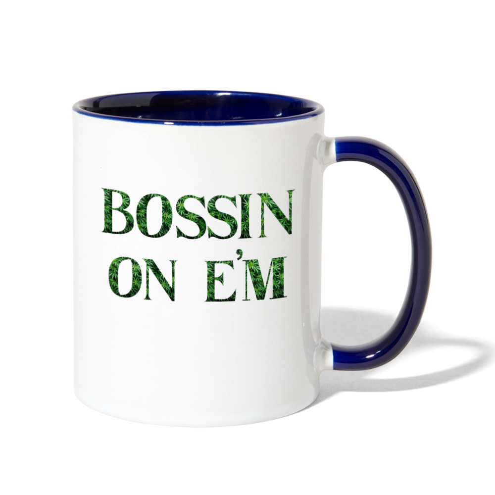 Contrast Coffee Mug - white/cobalt blue
