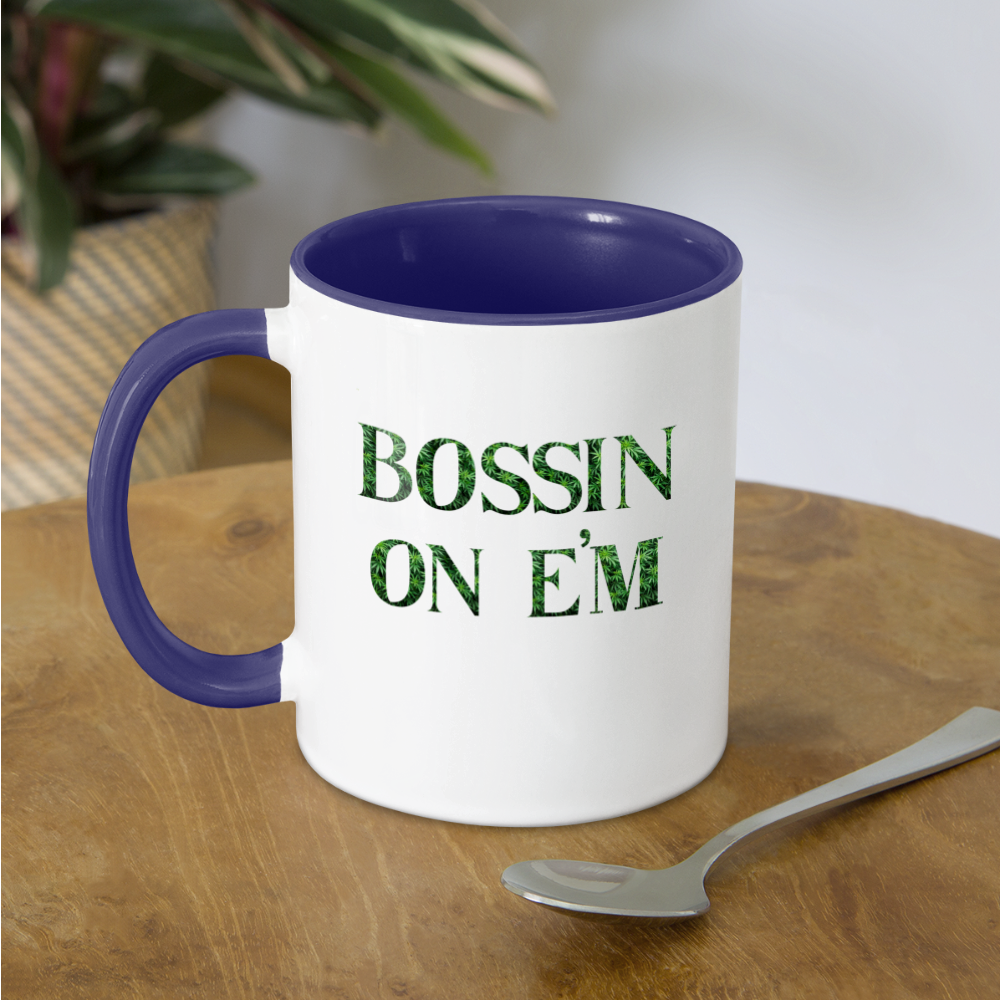 Contrast Coffee Mug - white/cobalt blue