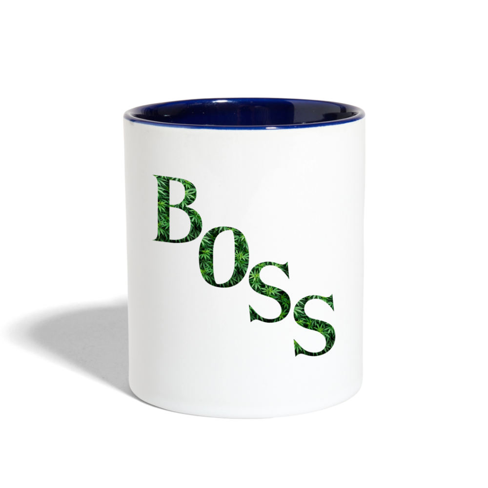 Contrast Coffee Mug - white/cobalt blue