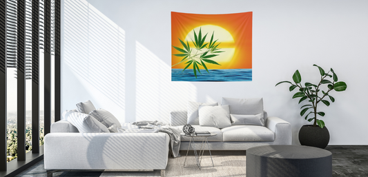 Un'alba Con Cannabis Wall Tapestries