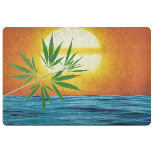 Un'alba Con La Cannabis Door Mat