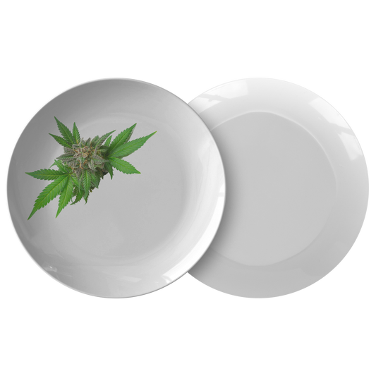 Semplicemente Cannabis Plate- White